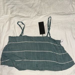 Striped crop Stone Row tank